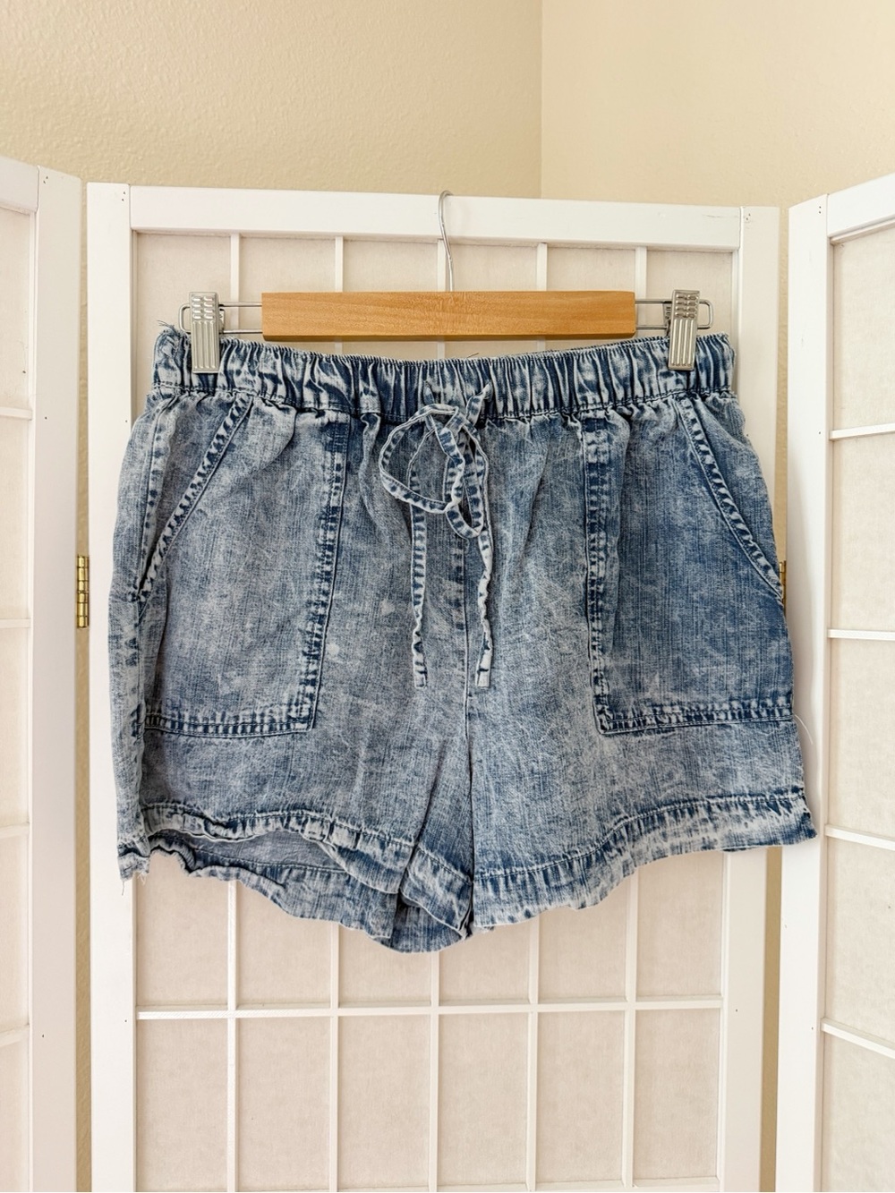 Becool Casual Elastic Waist Drawstring Shorts Small